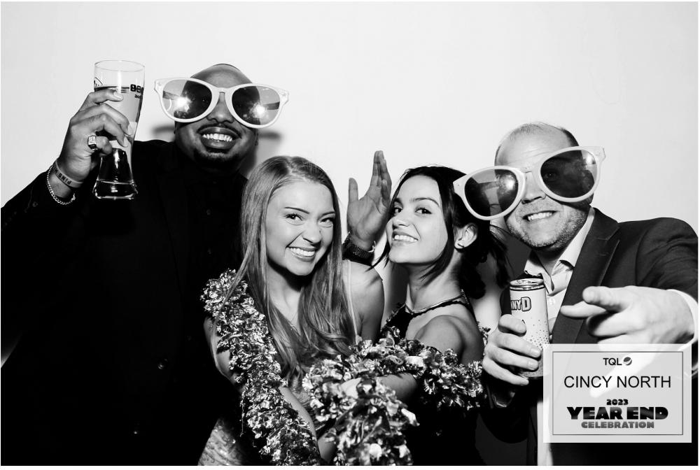 Glam Booth photo booth with props at Cincinnati event