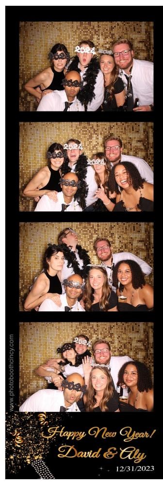 New Years Eve photo strip - gold design